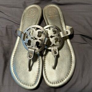 EUC - Tory Burch Metallic Gold Miller Sandal size 7